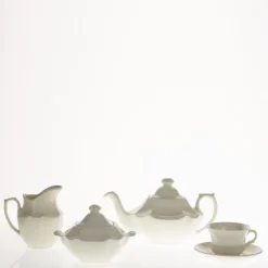 Juego de té de 15 piezas colección Ochavada Blanca