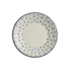 Plato de postre colección Flor de Lis Azul