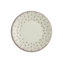 Plato de postre colección Flor de Lis Rosa