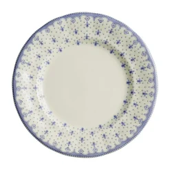Plato llano 28 cm colección Flor de Lis Azul