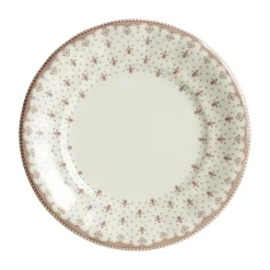 Plato llano 28 cm colección Flor de Lis Rosa