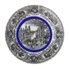 Plato llano 28 cm colección Negro Vistas Blue by Aaron Stewart