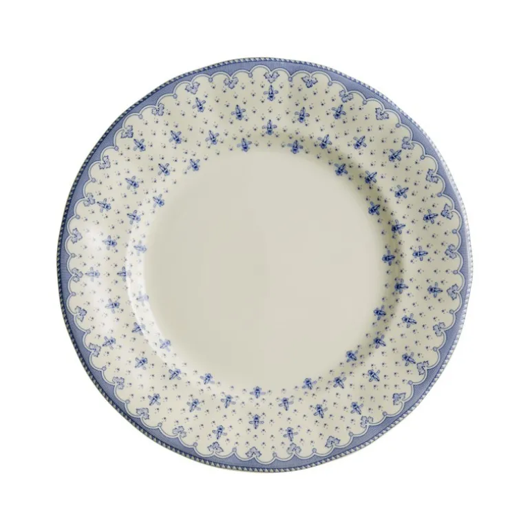 Plato llano colección Flor de Lis Azul
