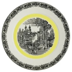 Set de 4 bajo-platos colección Negro Vistas Yellow by Aaron Stewart