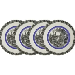 Set de 4 bajo-platos colección Negro Vistas Blue by Aaron Stewart