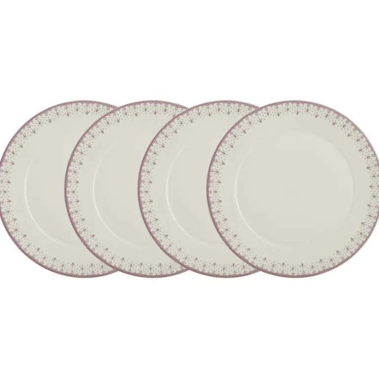 Set de 4 bajo-platos colección Flor de Lis Rosa