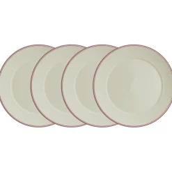 Set de 4 bajo-platos colección Basic Line Red