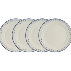 Set de 4 bajo-platos colección Flor de Lis Azul