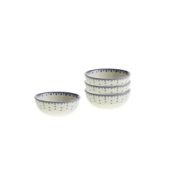 Set de 6 boles clásicos colección Flor de Lis Azul tamaño mini