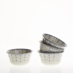 Set de 6 boles clásicos colección Flor de Lis Azul tamaño pequeño