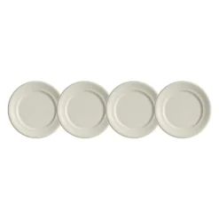 Set de 4 platos de pan colección Aurora Blanca