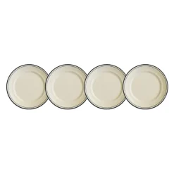 Set de 4 platos de pan colección Basic Line Blue