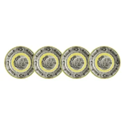 Set de 4 platos de pan colección Negro Vistas Yellow by Aaron Stewart