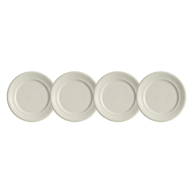 Set de 4 platos de pan colección Imperio Blanca
