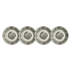 Set de 4 platos de pan colección Negro Vistas