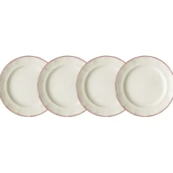 Set de 4 platos de postre colección Basic Line Red