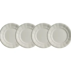 Set de 4 platos de postre colección Aurora Blanca