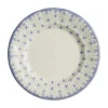 Set de 4 platos llanos 28 cm colección Flor de Lis Azul