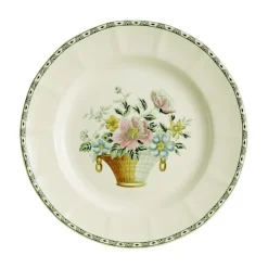 Set de 4 platos llanos 28 cm colección Canasto Floral