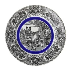 Set de 4 platos llanos 28 cm colección Negro Vistas Blue by Aaron Stewart
