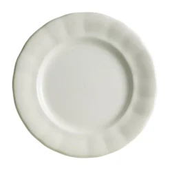 Set de 4 platos llanos 28 cm colección Aurora Blanca