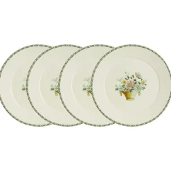 Set de 4 platos llanos 28 cm colección Canasto Floral