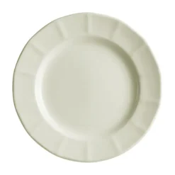 Set de 4 platos llanos 28 cm colección Ochavada Blanca