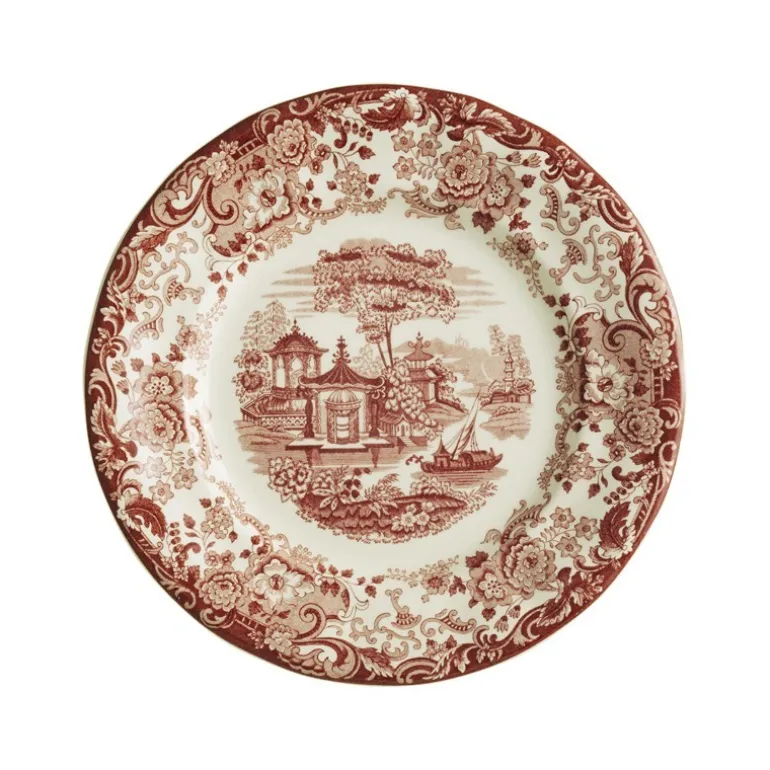 Set de 4 platos llanos colección 202 Rosa