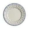 Set de 4 platos llanos colección Flor de Lis Azul