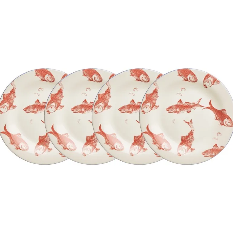 Set de 4 platos llanos colección Peces