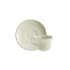 Set de 4 tazas de café con platillos colección Ochavada Blanca