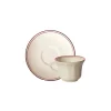 Set de 4 tazas de café con platillos colección Basic Line Red