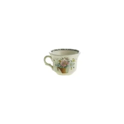 Set de 4 tazas de café con platillos colección Canasto Floral