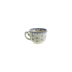 Set de 4 tazas de café con platillos colección Flor de Lis Azul