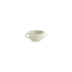 Set de 6 tazas de consomé con platillos colección Ochavada Blanca
