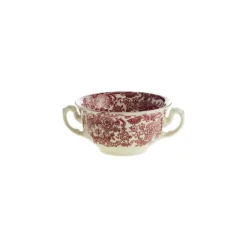 Set de 4 tazas de consomé con platillos colección 202 Rosa