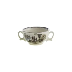 Set de 4 tazas de consomé con platillos colección Atenea