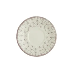 Set de 4 tazas de consomé con platillos colección Flor de Lis Rosa