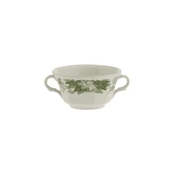 Set de 12 tazas de consomé con platillos colección Yedra