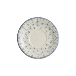 Set de 6 tazas de consomé con platillos colección Flor de Lis Azul