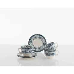Set de 6 tazas de desayuno con platillos colección Ceilán