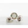 Set de 6 tazas de desayuno con platillos colección Bellavista