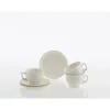 Set de 6 tazas de desayuno con platillos colección Imperio Blanca