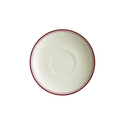 Set de 4 tazas de desayuno con platillos colección Basic Line Red