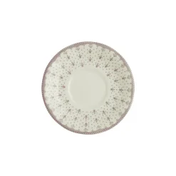 Set de 12 tazas de desayuno con platillos colección Flor de Lis Rosa
