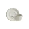 Set de 4 tazas de té con platillos colección Aurora Blanca