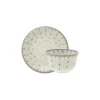 Set de 4 tazas de té con platillos colección Flor de Lis Rosa