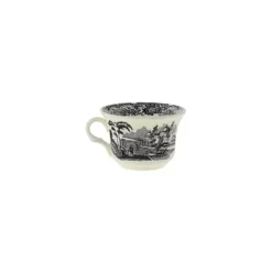 Set de 4 tazas de té con platillos colección Negro Vistas