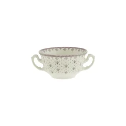 Taza de consomé colección Flor de Lis Rosa