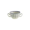 Taza de consomé colección Flor de Lis Azul